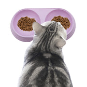 ペット用フードボウル ダブルボウル ペット 猫 犬 シンプル 2連タイプ ペット食器 ねこちゃん わんちゃん エサ入れ 餌皿 おしゃれ シンプル 無地 愛猫