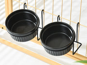 ペット用食器 猫 犬 ネコ イヌ 食器ボウル フードボウル ケージ掛け 単品 水入れ ウォーターボウル スタンド付き ケージ取り付け フード 食器 400ml ペット用品 ペットグッズ シンプル 陶器 エサ 餌 子猫 子犬 老猫 老犬 シンプル おしゃれ