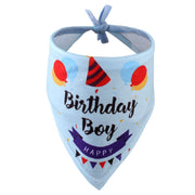 ペット用スタイ バンダナ よだれかけ ペット用品 ドッグウェア 犬グッズ ロゴ 英字 プリント 誕生日 お祝い 写真撮影 ハッピーバースデー おしゃれ かわいい お出かけ 猫用 キャットウェア ねこ イヌ