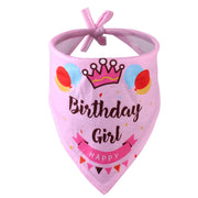 ペット用スタイ バンダナ よだれかけ ペット用品 ドッグウェア 犬グッズ ロゴ 英字 プリント 誕生日 お祝い 写真撮影 ハッピーバースデー おしゃれ かわいい お出かけ 猫用 キャットウェア ねこ イヌ