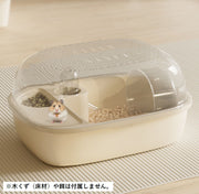 ハムスターケージ 小動物用ハウス 二階建て 給水ボトル 給餌 回し車 遊び場 寝床 隠れ家 ペット用品 飼育用品 餌入れ 水入れ 通気性 掃除しやすい