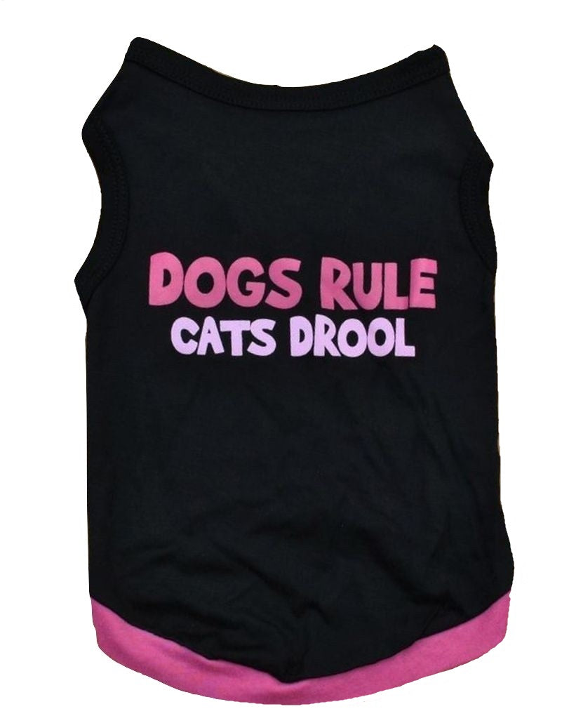 ペット用 洋服 タンクトップ プルオーバー ノースリーブ 英字 犬用 猫用 わんちゃん ねこちゃん DOG CAT ベスト 袖なし ドッグウエア ドッグウェア かっこいい クール かわいい 犬服 春夏秋 小型犬 中型犬 XS S M L 無地 シンプル バイカラー おしゃれ ピンク ブラック