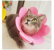 エリザベスカラー 猫用 ネコ 犬用 イヌ ペット用品 スナップボタン 保護 カット可能 サイズ調節可能 花形 フラワー 無地 単色 イエロー オレンジ ピンク かわいい おしゃれ 便利 キャット ドッグ
