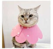 エリザベスカラー 猫用 ネコ 犬用 イヌ ペット用品 スナップボタン 保護 カット可能 サイズ調節可能 花形 フラワー 無地 単色 イエロー オレンジ ピンク かわいい おしゃれ 便利 キャット ドッグ
