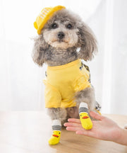 ペット用 靴下 くつ下 くつした ソックス 4個セット 犬 猫 ドッグ キャット 滑り止め付 可愛い かわいい お洒落 おしゃれ