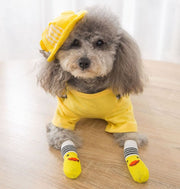 ペット用 靴下 くつ下 くつした ソックス 4個セット 犬 猫 ドッグ キャット 滑り止め付 可愛い かわいい お洒落 おしゃれ