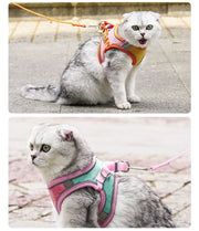 ハーネス リード セット ペット用品 猫 小型犬 中型犬 散歩 可愛い お洒落 メッシュ 通気性 胴輪 ベスト リボン チェック柄 サイズ調整 長さ調節可能 簡単装着 着脱簡単 胸当て 牽引ロープ お散歩紐 リーシュ 引きひも パイピング 光る アジャスター カジュアル かわいい おしゃれ ねこ ネコ キャット CAT いぬ イヌ ドッグ DOG お出かけ