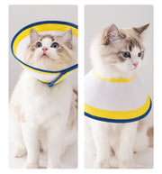 エリザベスカラー 猫 ネコ 犬 イヌ ペット用品 舐め防止 布製 メッシュ 通気性 引っかき 傷口保護 調節可能 怪我 ケア用品 マジック テープ 粘着