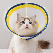 エリザベスカラー 猫 ネコ 犬 イヌ ペット用品 舐め防止 布製 メッシュ 通気性 引っかき 傷口保護 調節可能 怪我 ケア用品 マジック テープ 粘着