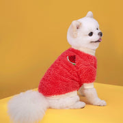 ペットウェア ペット用ウェア ペット服 犬服 小型犬 中型犬 イヌ 猫 ネコ 小動物用 半袖 丸首 ラウンドネック クルーネック 袖リブ 襟リブ 裾リブ プルオーバー 刺繍 起毛生地 レモン スイカ フルーツ柄 ピンク レッド オレンジ 可愛い キュート ポップ カジュアル おしゃれ 秋 冬