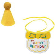 ペット用 バースデー 誕生日 クリスマス スタイ＆ハット2点セット 犬 猫 帽子 よだれかけ ビブ スカーフ バンダナ 飾り付け パーティー