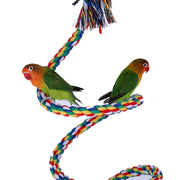布製止まり木 ロープ ロープパーチ 0.5m 1m 鳥用 小鳥 インコ オウム 針金入り 形自由自在 吊り下げ おもちゃ 足場 フック付き ゆらゆら ペット用品 ペットグッズ
