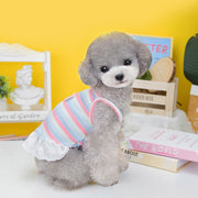 ペットウェア ドッグウェア キャミソールワンピース キャミワンピ プルオーバー 犬用 猫用 犬服 小型犬 中型犬 ペット服 フレア スカート 袖なし ノースリーブ ボーダー クマ フラワー エンジェル かわいい おしゃれ 猫服 キャット 夏 秋 春