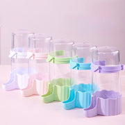 鳥用給水器 自動給水器 495ml ウォーターボトル 自動給餌器 フードボックス 2way ケージ用 水飲み器 餌やり 水入れ 固定 ペットグッズ ペット用品 クリア 透明 外付け 簡単 設置 シンプル
