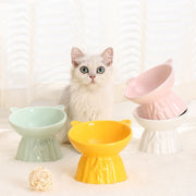 ネコ用食器 フードボウル ウォーターボウル ペット用食器 エサ入れ 水入れ ペットグッズ 陶器製 セラミックス 傾斜 脚付き おしゃれ かわいい 猫 犬