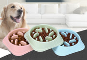 フードボウル 犬用食器 早食い防止 ペット用品 餌入れ エサ入れ デコボコ 凸凹 突起付き 餌皿 ペット用食器 フードディッシュ 給餌 えさ おしゃれ かわいい 単色 無地 いぬ イヌ ドッグ