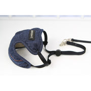 リード ハーネス 2点セット ペットグッズ ペット用品 犬用 小型犬 超小型犬 リーシュ 散歩紐 お散歩グッズ お出かけ 牽引紐 デニム ヒョウ柄 おしゃれ かわいい いぬ イヌ
