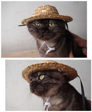 ペット用品 猫ハット 帽子 麦わら帽子 かぶりもの ネコ コスプレ CAT イヌ 犬 紫外線対策 ねこ おもちゃ 玩具 雑貨 グッズ 個性的 可愛い かわいい プレゼント