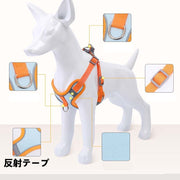 ハーネス リード 2点セット 犬用 猫用 ペット用 反射テープ 光る バックル Dカン 散歩紐 シンプル カジュアル お洒落 かわいい 可愛い 犬 猫 ペット用品 ペットグッズ 散歩 お出かけ 外出