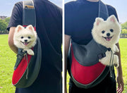 ペット用スリング キャリーバッグ メッシュ 犬用 猫用 ドッグ キャット 小型犬 抱っこ紐 斜め掛け ショルダー 通気性 スポーティー ハンズフリー カジュアル おしゃれ 通院 お出かけ お散歩 避難 いぬ ねこ