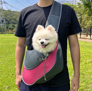 ペット用スリング キャリーバッグ メッシュ 犬用 猫用 ドッグ キャット 小型犬 抱っこ紐 斜め掛け ショルダー 通気性 スポーティー ハンズフリー カジュアル おしゃれ 通院 お出かけ お散歩 避難 いぬ ねこ