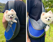 ペット用スリング キャリーバッグ メッシュ 犬用 猫用 ドッグ キャット 小型犬 抱っこ紐 斜め掛け ショルダー 通気性 スポーティー ハンズフリー カジュアル おしゃれ 通院 お出かけ お散歩 避難 いぬ ねこ