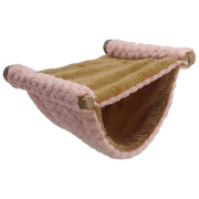 ハンモック 小動物用 ペット用品 ケージ用 吊り下げ 2段ベッド 取り付け簡単 寝床 遊び場 ハムスター ハリネズミ モルモット リス 防寒 ふかふか ふわふわ 可愛い シンプル 青 ブラウン