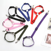 ペット用シートベルト リード 2way ペット用品 ヘッドレスト 後部座席 車用 ドライブ アウトドア 犬 ドッグ 牽引紐 リーシュ ナスカン お出かけ 旅行 フック 長さ調節 カー用品
