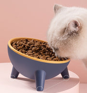 ペット用食器 フードボウル ウォーターボウル エサ入れ 猫用 犬用 水入れ ペットグッズ ペット用品 斜め 傾き 食べやすい イヌ ネコ ラウンド型 ツートンカラー かわいい おしゃれ カジュアル ピンク 赤 黄 緑