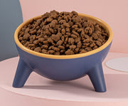 ペット用食器 フードボウル ウォーターボウル エサ入れ 猫用 犬用 水入れ ペットグッズ ペット用品 斜め 傾き 食べやすい イヌ ネコ ラウンド型 ツートンカラー かわいい おしゃれ カジュアル ピンク 赤 黄 緑
