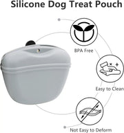トリーツポーチ 携帯おやつケース おやつ入れ しつけ トレーニング お出かけ用 犬 いぬ ペット用品 マグネット開閉 クリップ式 シリコン 水洗い可 お散歩 ペットグッズ