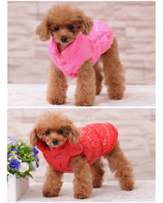 犬用ベスト ダウン風ベスト 犬用アウター ペット服 コート ジャンパー ドッグウェア 中綿 秋冬服 小型犬 中型犬 スナップボタン 防寒 温かい 裏起毛 犬服 冬用