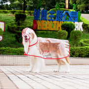 犬用レインコート レインポンチョ ポンチョ型 ドッグウェア 中型犬 大型犬 雨具 カッパ レインウェア スケルトン 透明 フード付き パーカー 帽子付き 犬服 ペット服 梅雨 雨対策 お散歩 雨除け イヌ ドッグ DOG