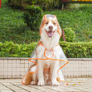 犬用レインコート レインポンチョ ポンチョ型 ドッグウェア 小型犬 中型犬 雨具 カッパ レインウェア スケルトン 透明 フード付き パーカー 帽子付き 犬服 ペット服 梅雨 雨対策 お散歩 雨除け イヌ ドッグ DOG