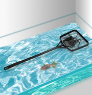 フィッシュネット 観賞魚用ネット すくい網 ペット用品 アクアリウム 水槽 掃除 ゴミ取り 水替え 四角形 黒 お手入れ メンテナンス 金魚 熱帯魚 中号 大号