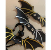 ハーネス リード 3サイズセット 爬虫類 トカゲ ペット用 リーシュ 紐 調節可能 フェイクレザー 羽 悪魔の翼 ペット用品 お散歩 お出掛け ペットグッズ とかげ 散歩