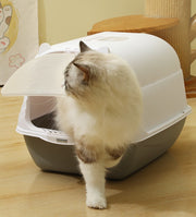 猫用トイレ ネコ 猫トイレ 本体 キャット スコップ付き 扉付き 飛散防止 ふた付き ドーム型 フルカバー かわいい おしゃれ ペットグッズ ペット用品 ネコ用