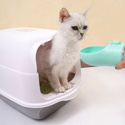 猫用トイレ ネコ 猫トイレ 本体 キャット スコップ付き 扉付き 飛散防止 ふた付き バイカラー ドーム型 ドームタイプ フルカバー 無地 シンプル かわいい キュート ペットグッズ ペット用品 ネコ用 ツートンカラー ピンク ブルー グレー 灰 グリーン 緑 青 ブラック 黒