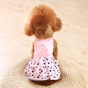 ペットウェア ワンピース 犬服 猫服 犬用ウェア ドッグウェア 星柄 レース フリル リボン 可愛い おしゃれ お散歩 記念写真 インスタ映え ギフト プレゼント ワンちゃん ネコちゃん イヌ ネコ キャット ドッグ