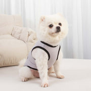 ペットウェア タンクトップ 犬 猫 ドッグ キャット 犬服 小型犬 中型犬 ペット用品 ペットグッズ 文字入り プリント入り メガネ サングラス 袖なし プルオーバー シンプル カジュアル かっこいい おしゃれ ヘビロテ お散歩 部屋着 抜け毛対策 灰