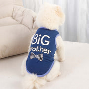 ペットウェア タンクトップ 犬 猫 ドッグ キャット 犬服 小型犬 中型犬 ペット用品 ペットグッズ 文字入り プリント入り メガネ サングラス 袖なし プルオーバー シンプル カジュアル かっこいい おしゃれ ヘビロテ お散歩 部屋着 抜け毛対策 灰