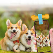 自撮り クリップ ペット用品 ペットグッズ 犬用 猫用 イヌ ネコ セルフィー 写真 撮影補助 スマホ用 カメラ目線 セルカ棒 スマートフォン