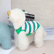 ドッグウエア ペットウェア  犬服 タンクトップ トップス ラウンドネック ラウンドカット プルオーバー 犬の服 猫服 ネコ ボーダー柄 抜け毛対策 イヌ お出かけ おしゃれ カジュアル お散歩 ペットグッズ キャット 小型犬 中型犬 S M L XL 2XL 汚れ防止 袖なし グリーンレッド 赤 緑 キャットウェア