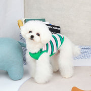 ドッグウエア ペットウェア  犬服 タンクトップ トップス ラウンドネック ラウンドカット プルオーバー 犬の服 猫服 ネコ ボーダー柄 抜け毛対策 イヌ お出かけ おしゃれ カジュアル お散歩 ペットグッズ キャット 小型犬 中型犬 S M L XL 2XL 汚れ防止 袖なし グリーンレッド 赤 緑 キャットウェア