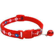首輪 カラー 小型犬 猫 ペット用品 お散歩グッズ ワンタッチバックル 簡単装着 鈴付き 花 フラワー 可愛い かわいい おしゃれ