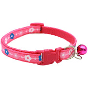 首輪 カラー 小型犬 猫 ペット用品 お散歩グッズ ワンタッチバックル 簡単装着 鈴付き 花 フラワー 可愛い かわいい おしゃれ