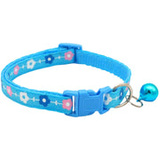 首輪 カラー 小型犬 猫 ペット用品 お散歩グッズ ワンタッチバックル 簡単装着 鈴付き 花 フラワー 可愛い かわいい おしゃれ