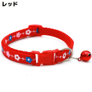 首輪 カラー 小型犬 猫 ペット用品 お散歩グッズ ワンタッチバックル 簡単装着 鈴付き 花 フラワー 可愛い かわいい おしゃれ