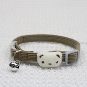 猫用首輪 ネコ 猫 ペット用品 鈴付き バックル サイズ調整可能 コーデュロイ クマ 熊 カジュアル お洒落 可愛い ペットグッズ