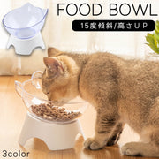 フードボウル ウォーターボウル エサ入れ エサ皿 ネコ耳 ペット用品 猫用 犬用 イヌ ネコ ご飯 餌皿 食器 置き型 お水 フードボール 傾斜 かわいい